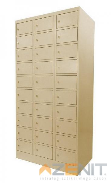 30 rekeszes értékmegőrző szekrény krém színben